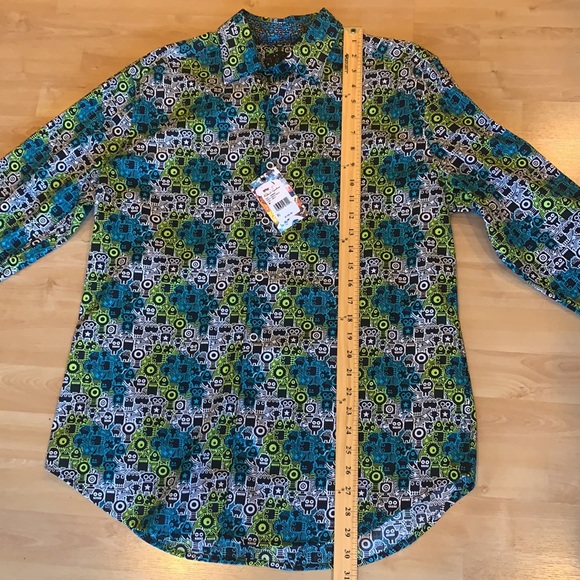 ROBERT GRAHAM Hannam Classic long sleeve button Shirt Medium NEW $198 - Picture 7 of 9